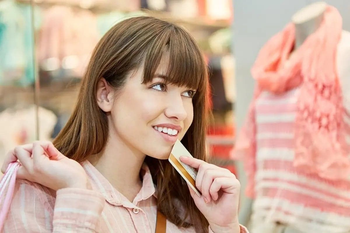 Woman considering her financial options